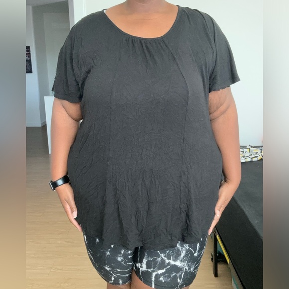 Faded Glory Black T-Shirt – Size 3X (22W/24W) - Picture 1 of 3